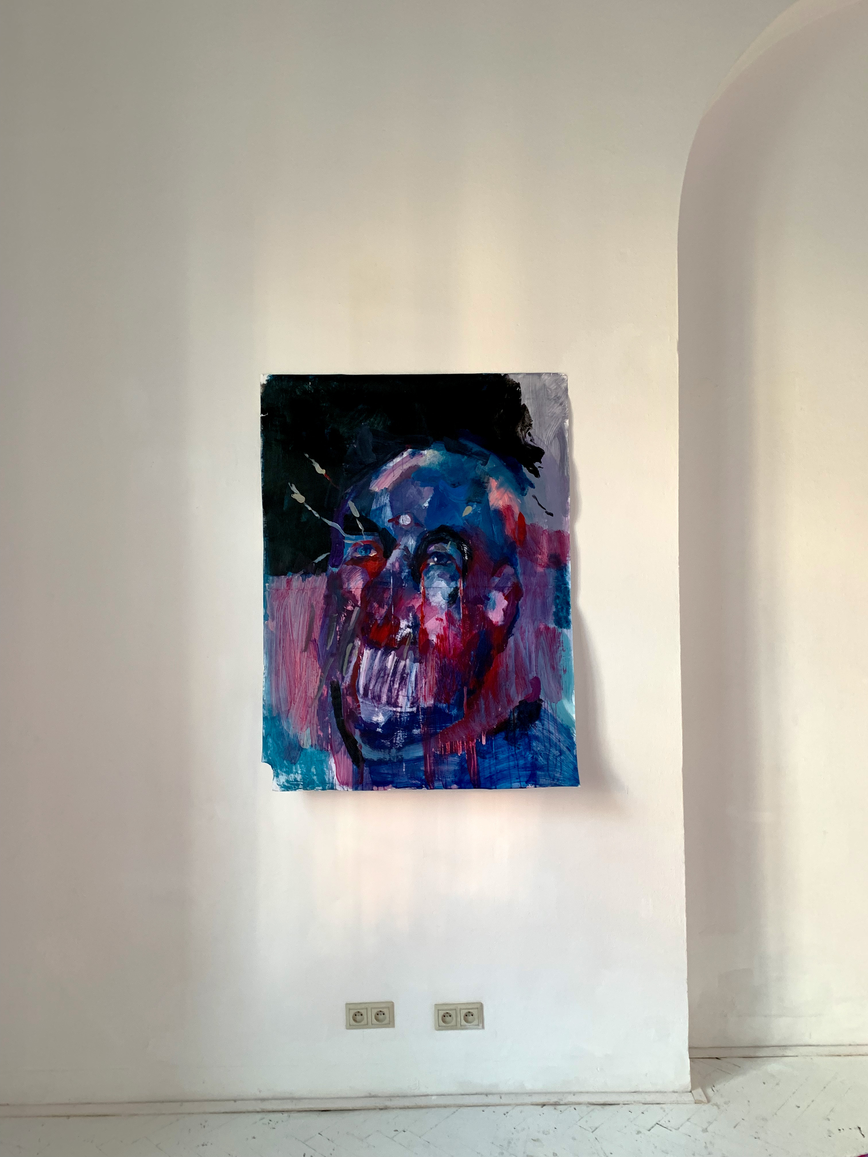 Untitled, 140x100 cm, acrylic on glued paper