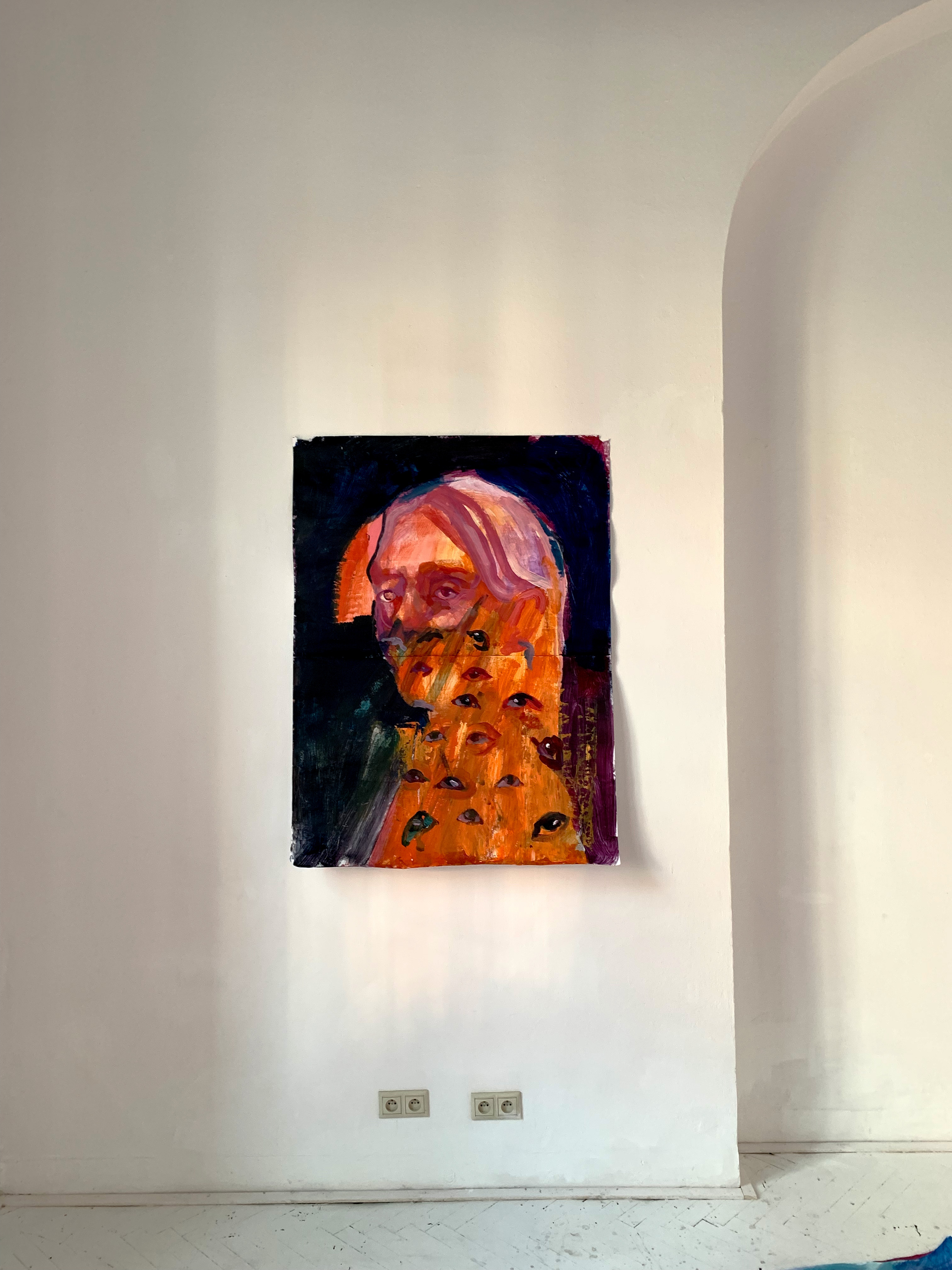 Untitled, 140x100 cm, acrylic on glued paper